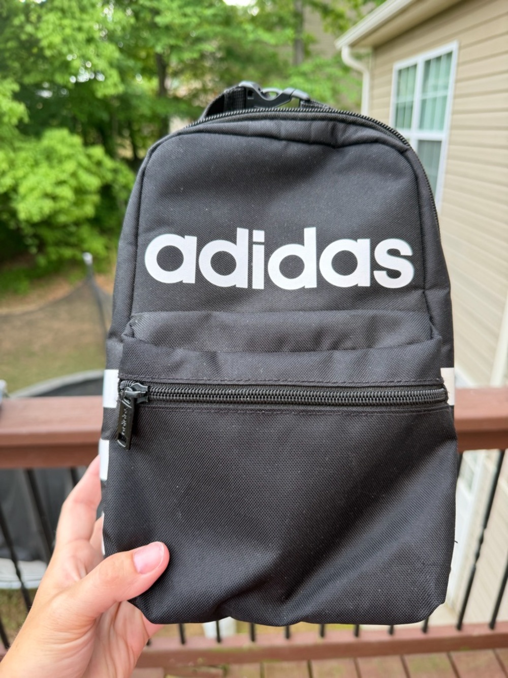 adidas Black lunchbox with White Logo